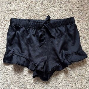Victoria's Secret Black Satin Pajama Shorts